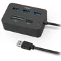 Nox Lite Reader One Hub USB 3.0 y Lector de Tarjetas Negro